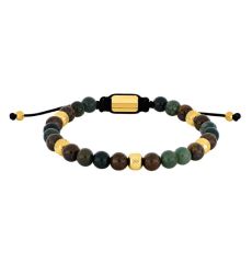 SON armbånd moss agat, ilmenite bronzite IP guld - Son of NOA
