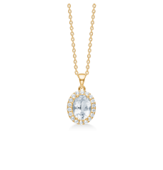 Celestial By Medina halskæde oval 8 karat med hvid topas - 
