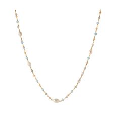 Pernille Corydon MELLOW BLUE halskæde forgyldt - 