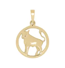 Siersbøl stjernetegn 12 mm - 8 karat guld - tyr - Smykker