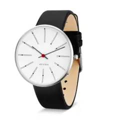 Arne Jacobsen armbåndsur BANKERS 40 MM - sort rem - 