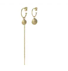 HEIRING - creol forgyldt med musling og kæde - 