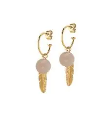 HEIRING - Feather creol forgyldt - Øreringe