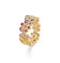 Mads Z LUXURY RAINBOW ring i 14 kt guld -  BRED MODEL - Mads Z.