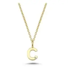 NURAN BOGSTAV vedhæng - 14 karat 6,5 mm - VALGFRIT BOGSTAV - Bogstav smykker