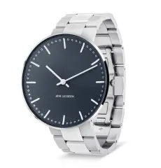 Arne Jacobsen armbåndsur CITY HALL 40 MM - OXFORD BLUE med lænke - Ure