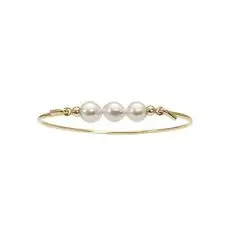 Heiring MULTISIZE armbånd forgyldt med hvid perle top - Heiring