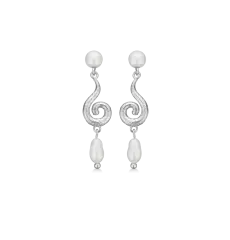 Studio Z CURIOSITY sølv øreringe med perler - Mors Dag
