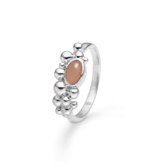 Mads Z PRECIOUS BUBBLES ring i sølv med månesten - str 56 mm - Creoler