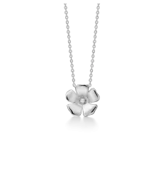 Mads Z FLEUR halskæde sølv med klar zirkon - Sølv