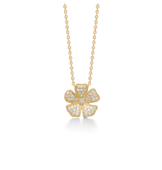 Mads Z FLEUR halskæde 14 karat guld med diamanter - Mads Z halskæder