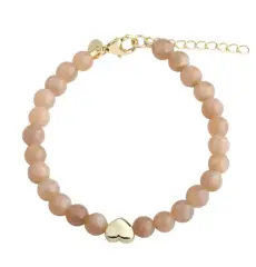 Aqua Dulce KARLA ROSE armbånd med hjerte forgyldt - Manchetknapper