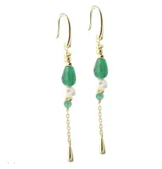 Aqua Dulce VERDE DROP øreringe forgyldt - Mors Dag