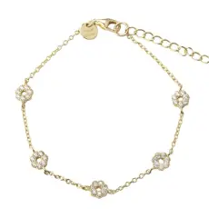 Aqua Dulce LUMI FLOWER forgyldt armbånd - Armbånd