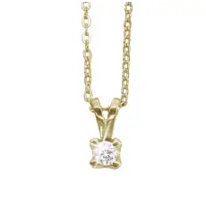 Aagaard 8 karat guld vedhæng med 0,10 LG diamant - KAMPAGNE PRIS - Hul i ørerne