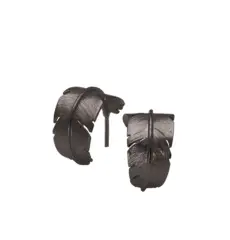 Heiring FEATHER creol med stor fjer oxyderet - Creoler