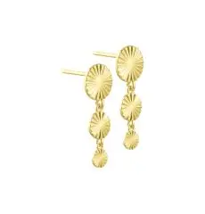 Aqua Dulce LINE COIN golden øreringe forgyldt - Sølv