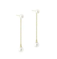 Aqua Dulce LUNA LONG øreringe forgyldt - Aqua Dulce smykker