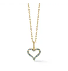 Mads Z TENDER HEART vedhæng med med London Blue Topaz - Mads Z.