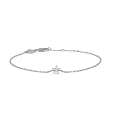 Mads Z CELESTE armb&aring;nd i s&oslash;lv med klare zirkonia - 