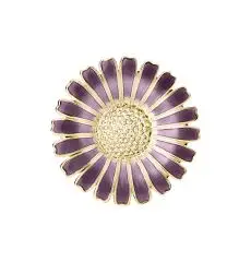 Lund Copenhagen marguerit lilla broche 36 mm forgyldt - 