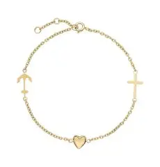 Lund Copenhagen Tro - Håb & Kærlighed armbånd - 8 karat - Til hende