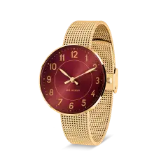Arne Jacobsen armb&aring;ndsur STATION Bourgogne 34 mm meshl&aelig;nke - 