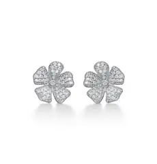 Mads Z FLEUR &oslash;reringe s&oslash;lv med klar zirkonia - 