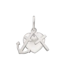 Støvring Design Tro, Håb & Kærlighed vedhæng i sølv 13x1mm - Støvring Design