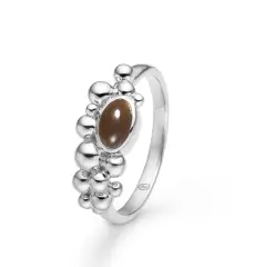 Mads Z PRECIOUS BUBBLES ring i sølv med røgkvart - Sølv