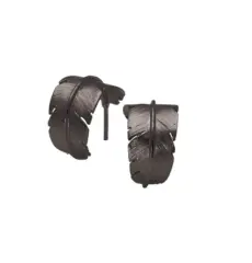 HEIRING - Feather - Creol mellem fjer - oxyderet - Sølv